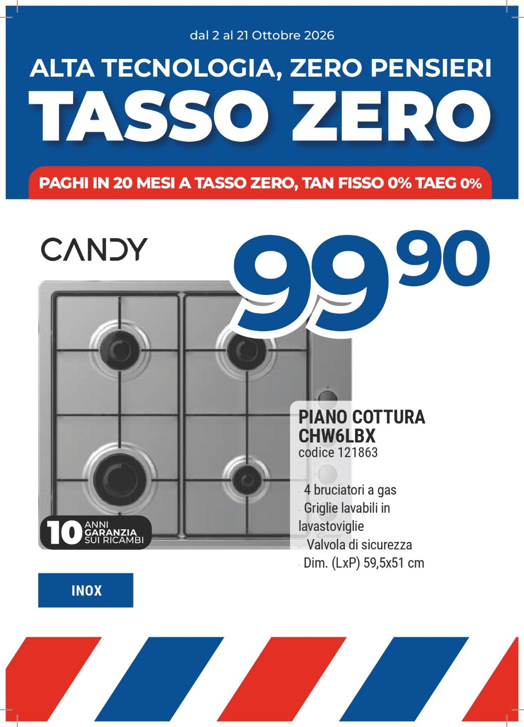 PIANO COTTURA CANDY CHW6LBX